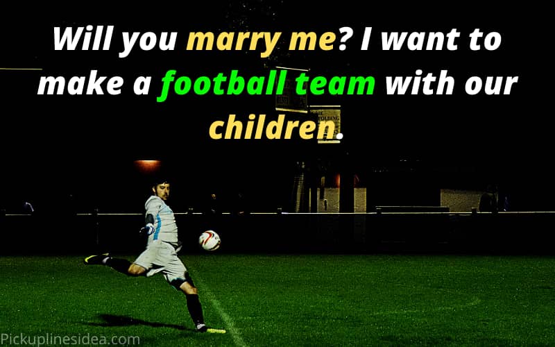 Football pick up line